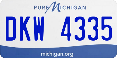 MI license plate DKW4335