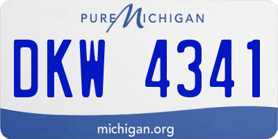 MI license plate DKW4341
