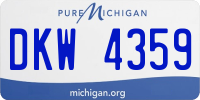 MI license plate DKW4359
