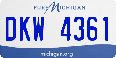 MI license plate DKW4361