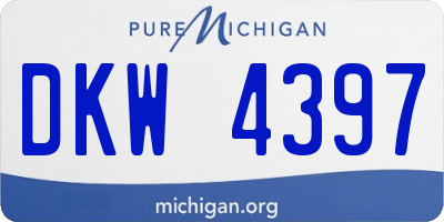 MI license plate DKW4397