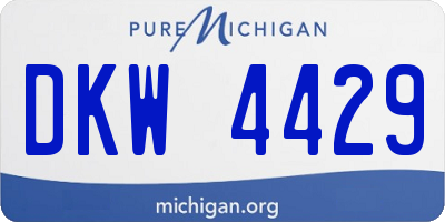 MI license plate DKW4429