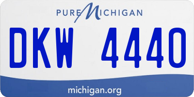 MI license plate DKW4440