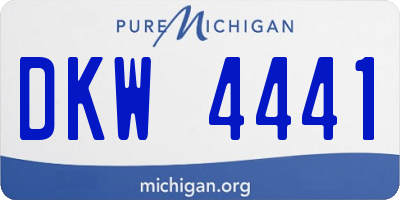 MI license plate DKW4441