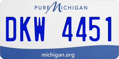 MI license plate DKW4451