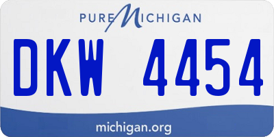 MI license plate DKW4454