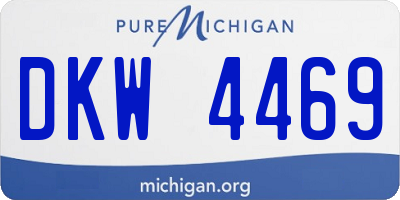 MI license plate DKW4469