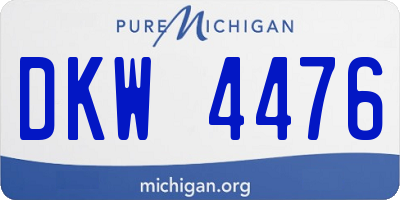 MI license plate DKW4476