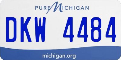 MI license plate DKW4484