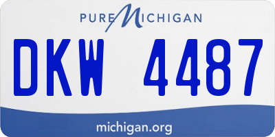 MI license plate DKW4487