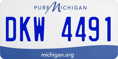 MI license plate DKW4491