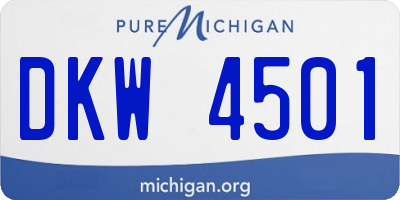 MI license plate DKW4501
