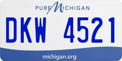 MI license plate DKW4521