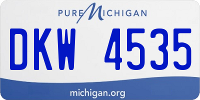 MI license plate DKW4535