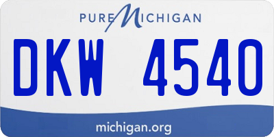 MI license plate DKW4540