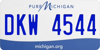 MI license plate DKW4544