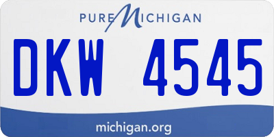 MI license plate DKW4545