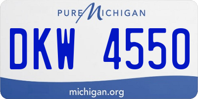 MI license plate DKW4550