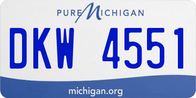 MI license plate DKW4551