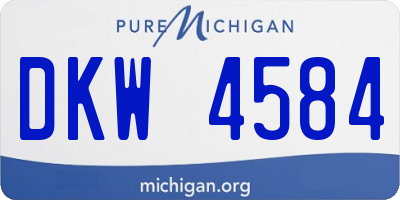 MI license plate DKW4584