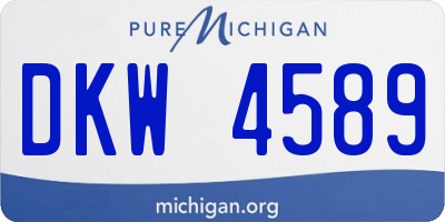 MI license plate DKW4589