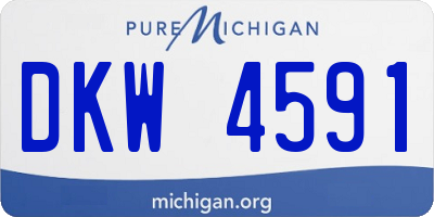 MI license plate DKW4591