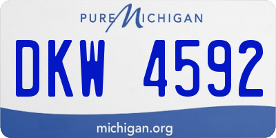 MI license plate DKW4592