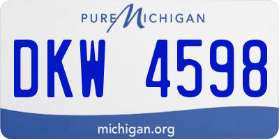 MI license plate DKW4598