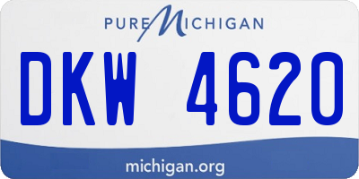 MI license plate DKW4620
