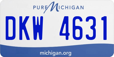 MI license plate DKW4631