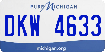 MI license plate DKW4633