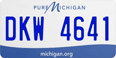 MI license plate DKW4641