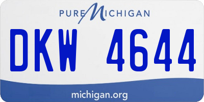 MI license plate DKW4644