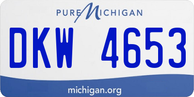 MI license plate DKW4653