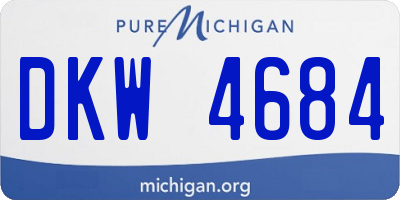 MI license plate DKW4684