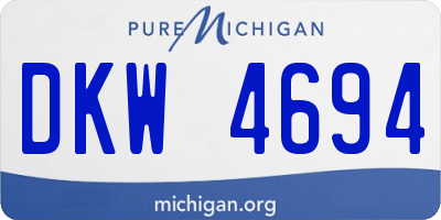 MI license plate DKW4694