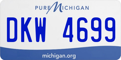 MI license plate DKW4699