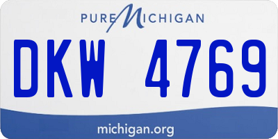 MI license plate DKW4769