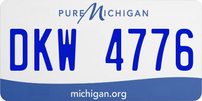 MI license plate DKW4776