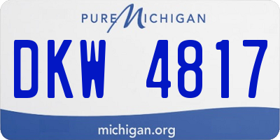 MI license plate DKW4817