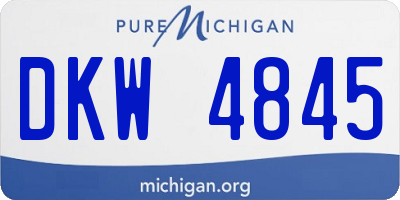 MI license plate DKW4845