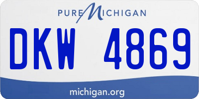MI license plate DKW4869