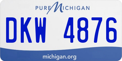 MI license plate DKW4876