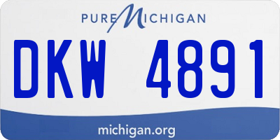 MI license plate DKW4891
