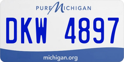 MI license plate DKW4897