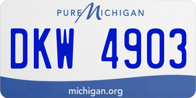 MI license plate DKW4903