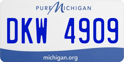 MI license plate DKW4909