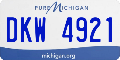 MI license plate DKW4921