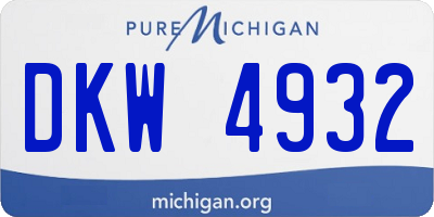 MI license plate DKW4932