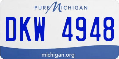 MI license plate DKW4948